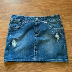 Denim Skirt with built in shorts